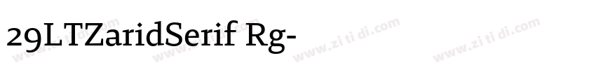 29LTZaridSerif Rg字体转换